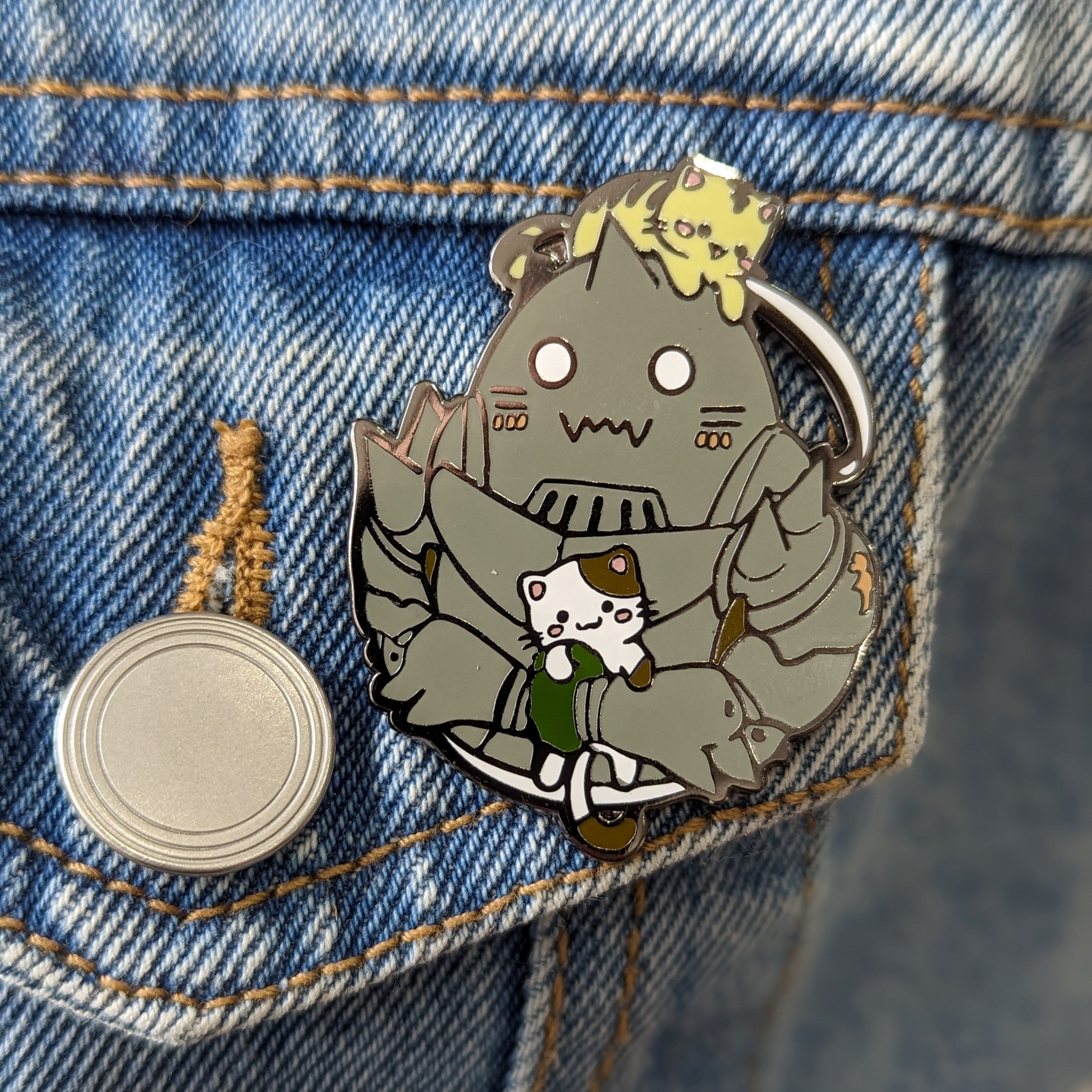 Enamel Pin - Alphonse With Kittens