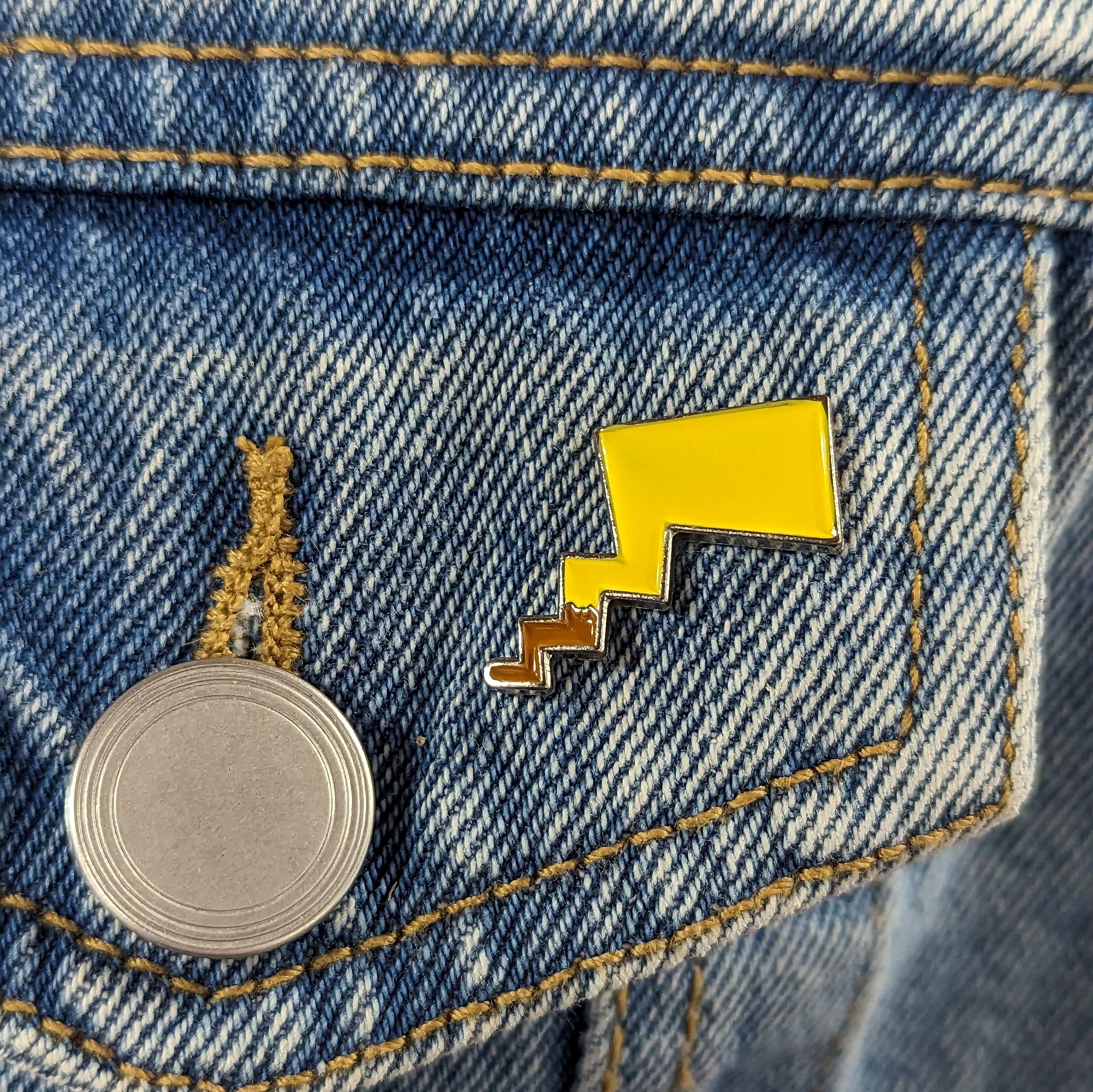 Enamel Pin - Electric Mouse Tail