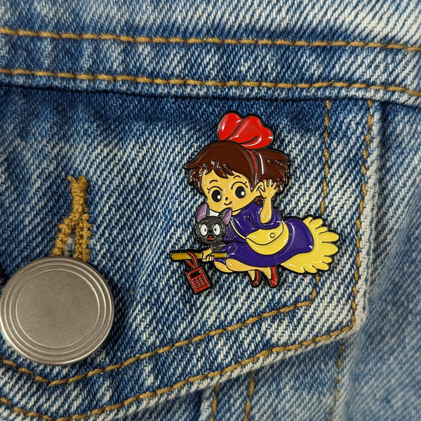 Enamel Pin - Cute Anime Delivery Witch