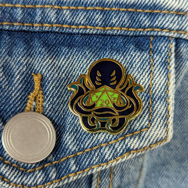 Enamel Pin - Cthulu D20
