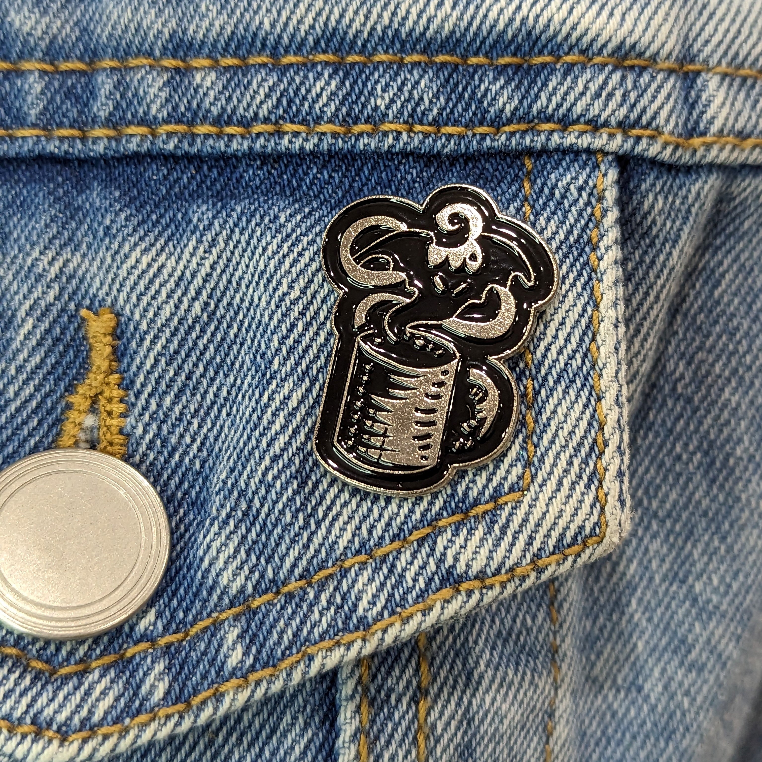 Enamel Pin - Bat Coffee