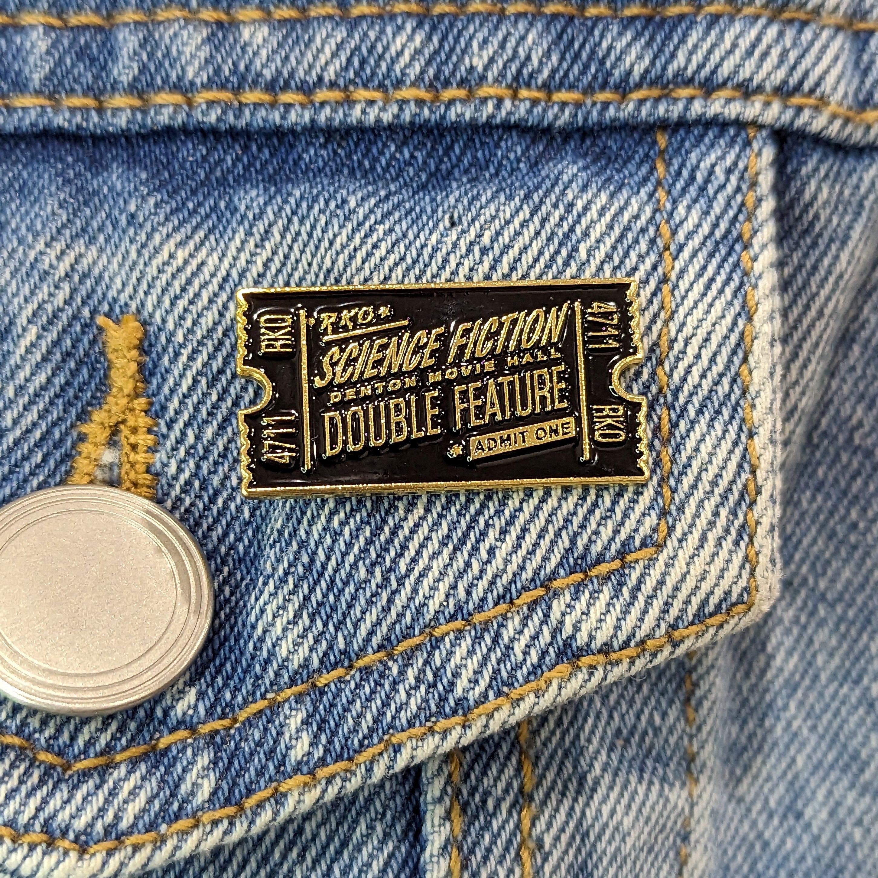 Enamel Pin - Science Fiction Double Feature