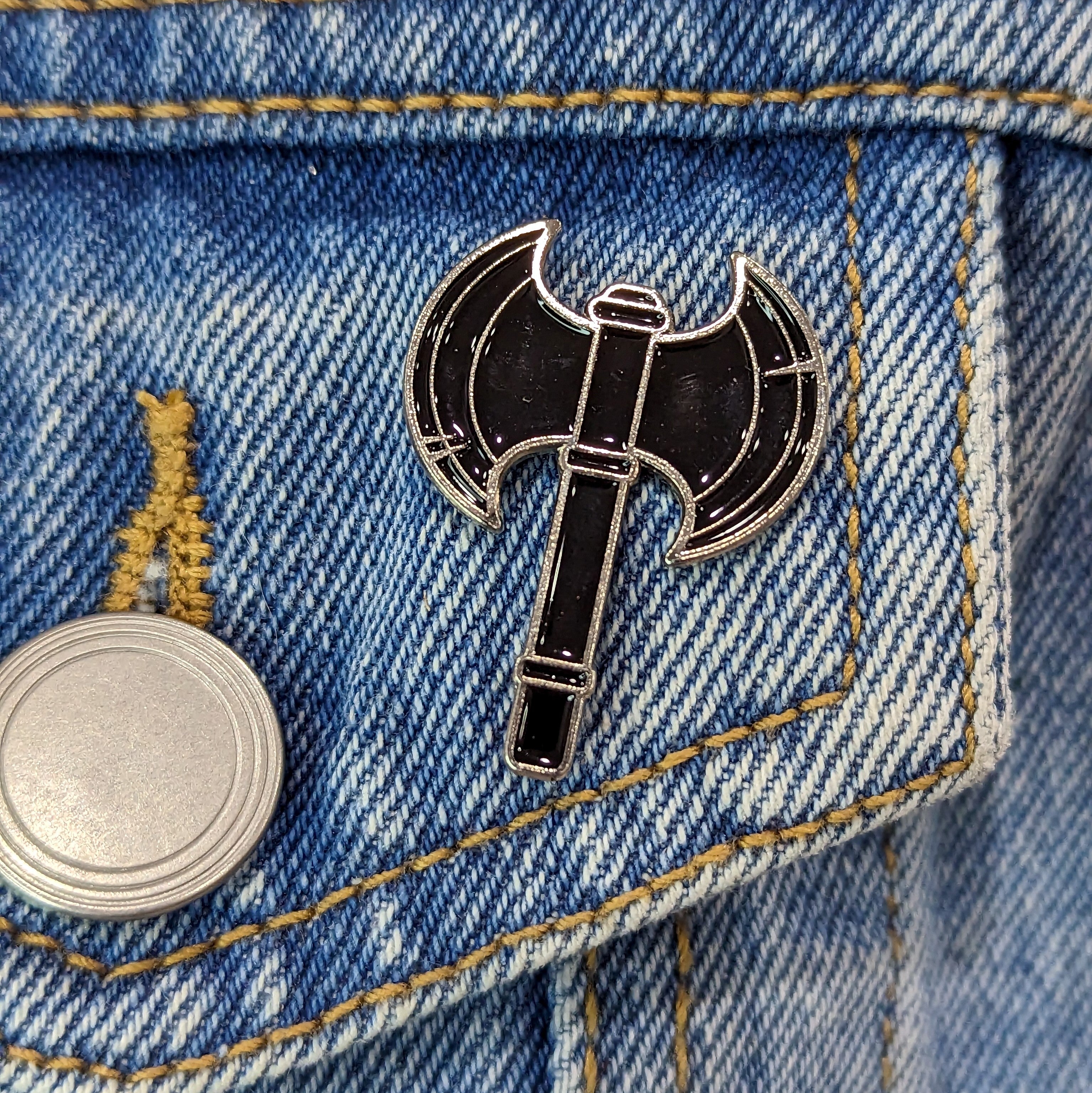 Enamel Pin - Double Headed Axe
