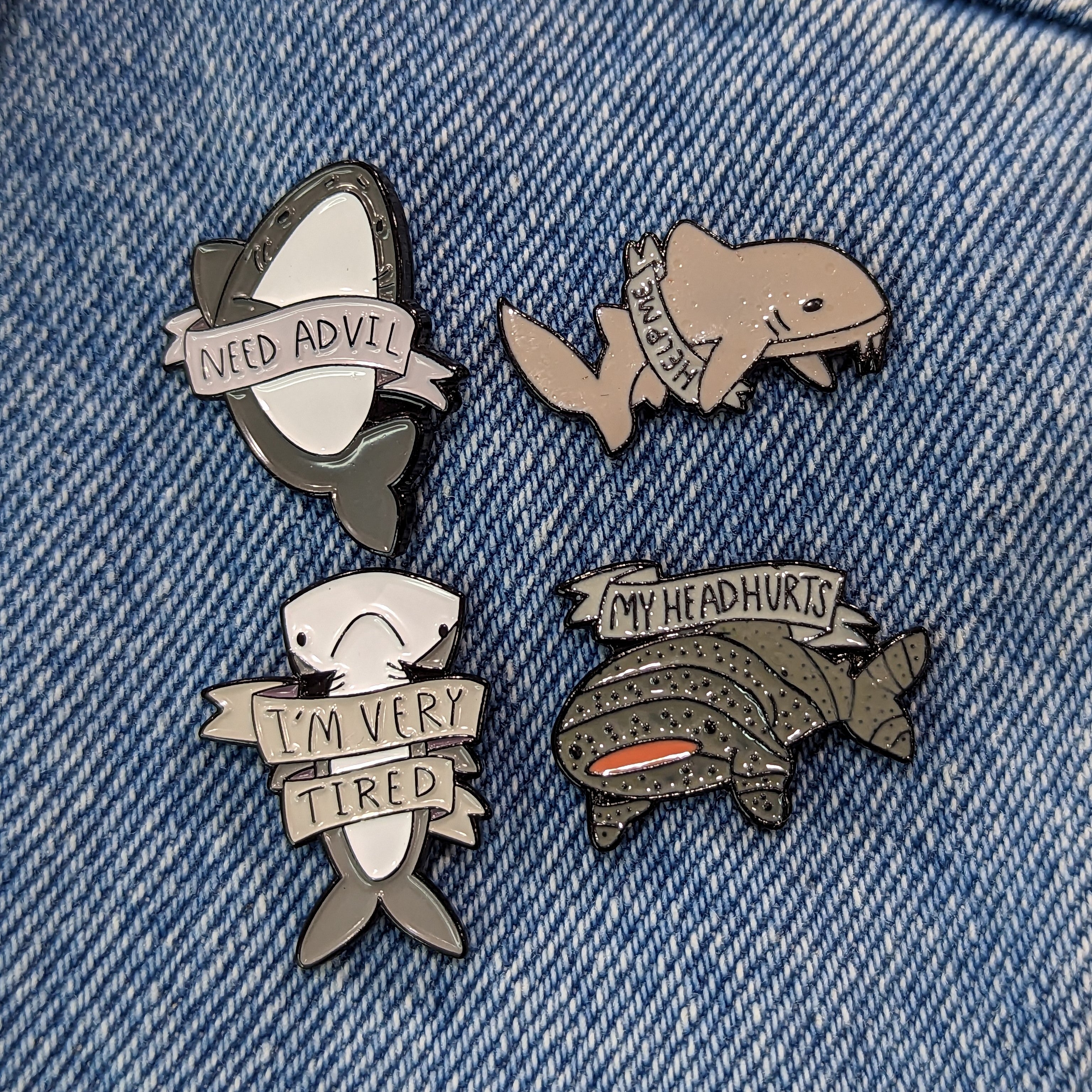 Enamel Pin - Complaining Sharks