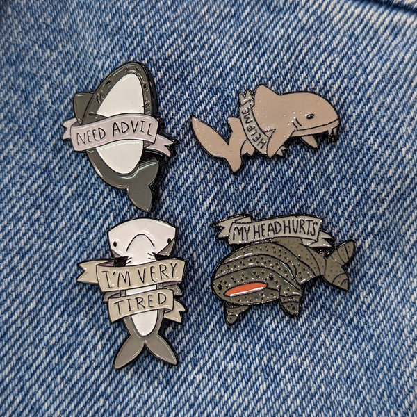 Enamel Pin - Complaining Sharks