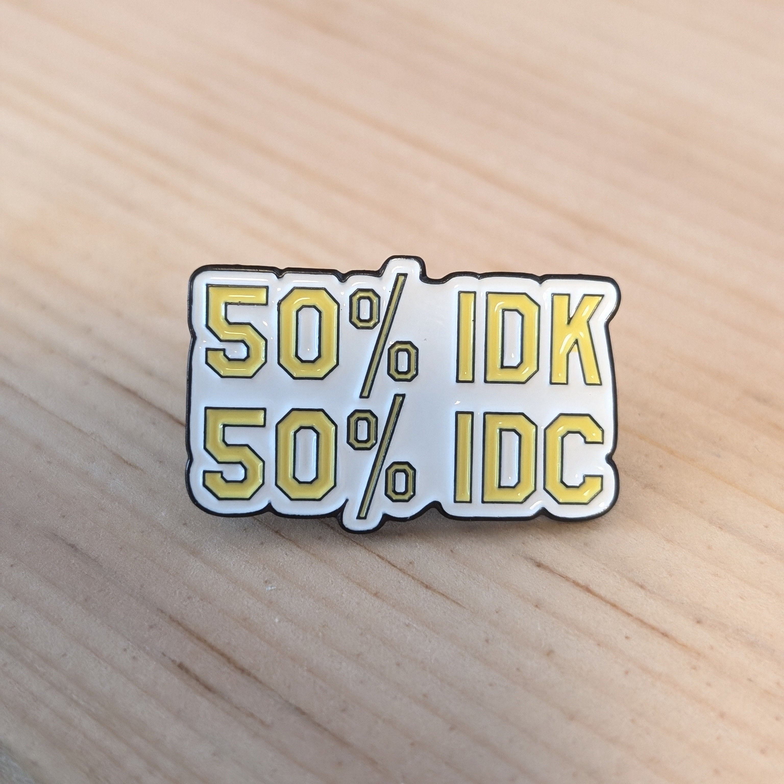 Enamel Pin -  50/50