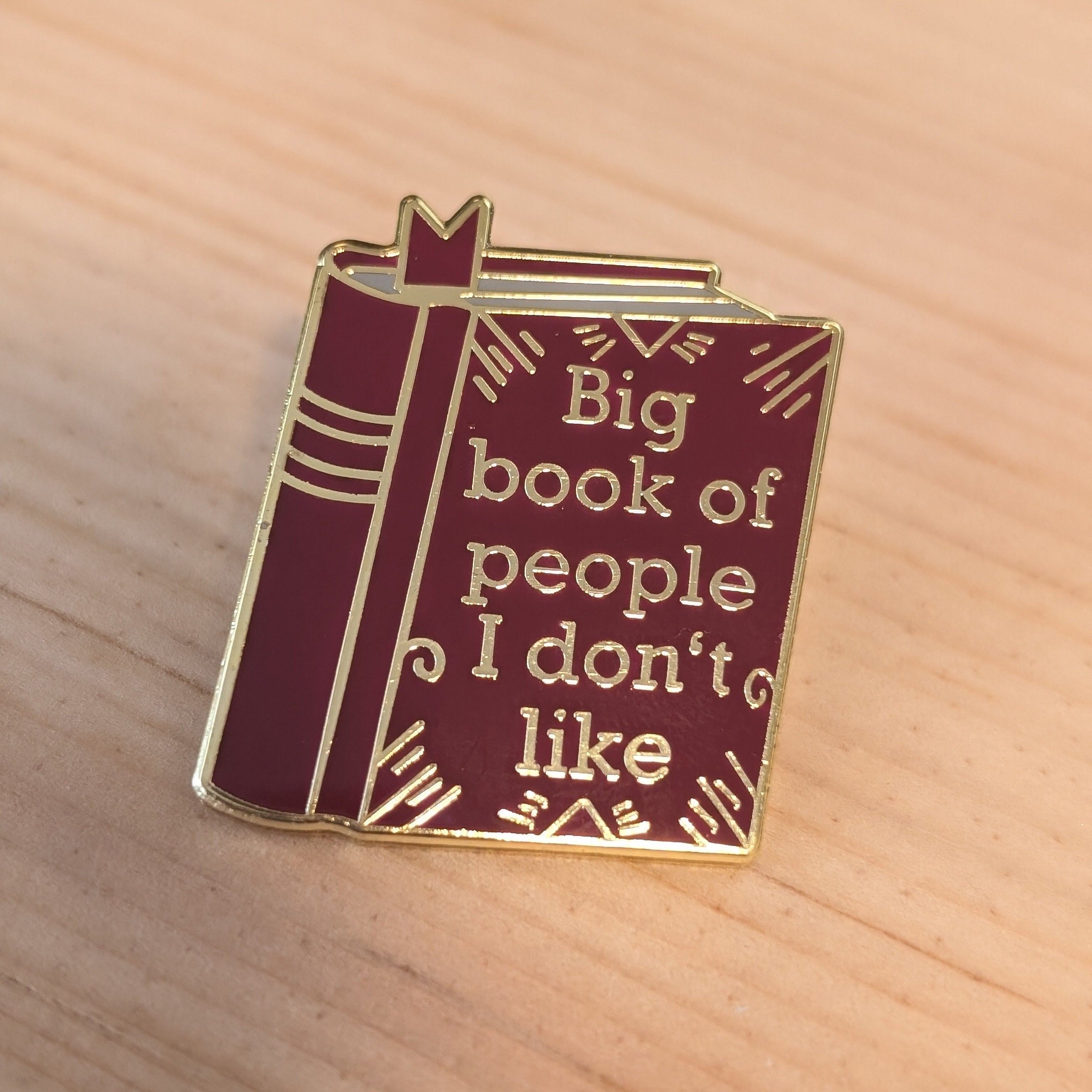 Enamel Pin - Book of People I Don't Like