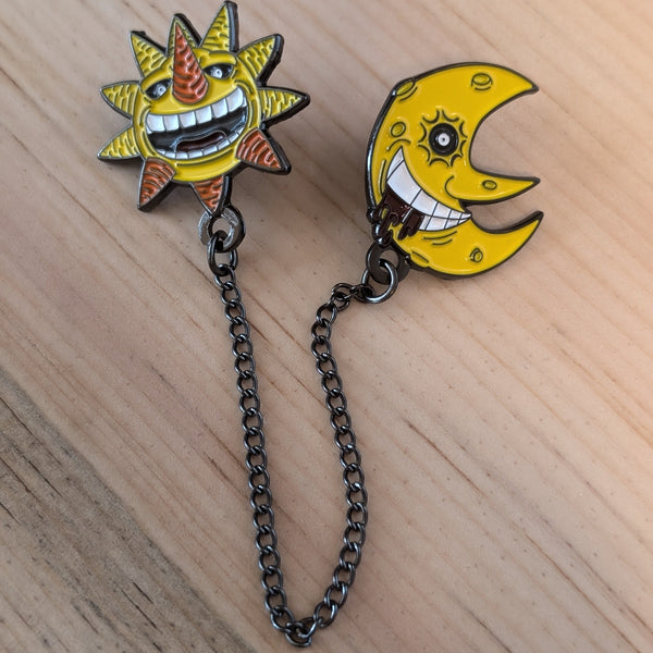 Enamel Pin -  Sun and Moon