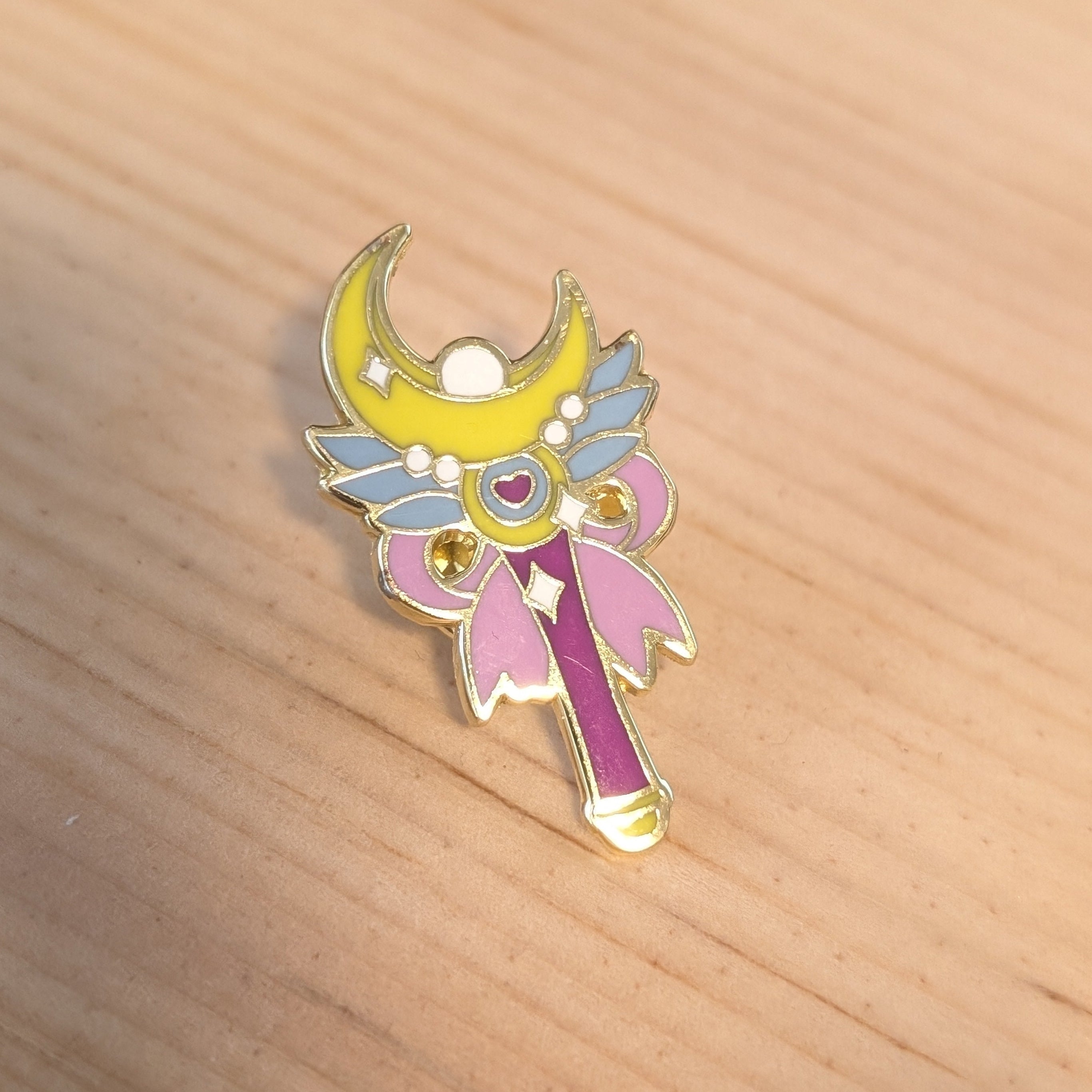 Enamel Pin -  Moon Wand