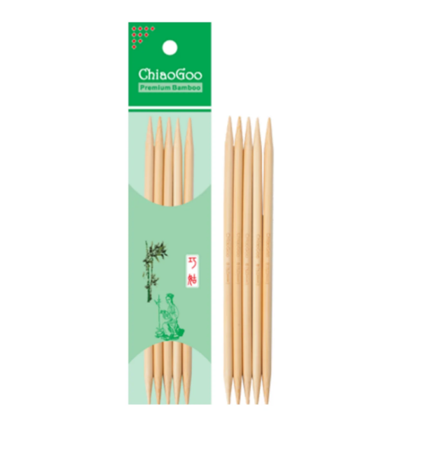 ChiaoGoo Bamboo Double Pointed Knitting Needles 6 Inch