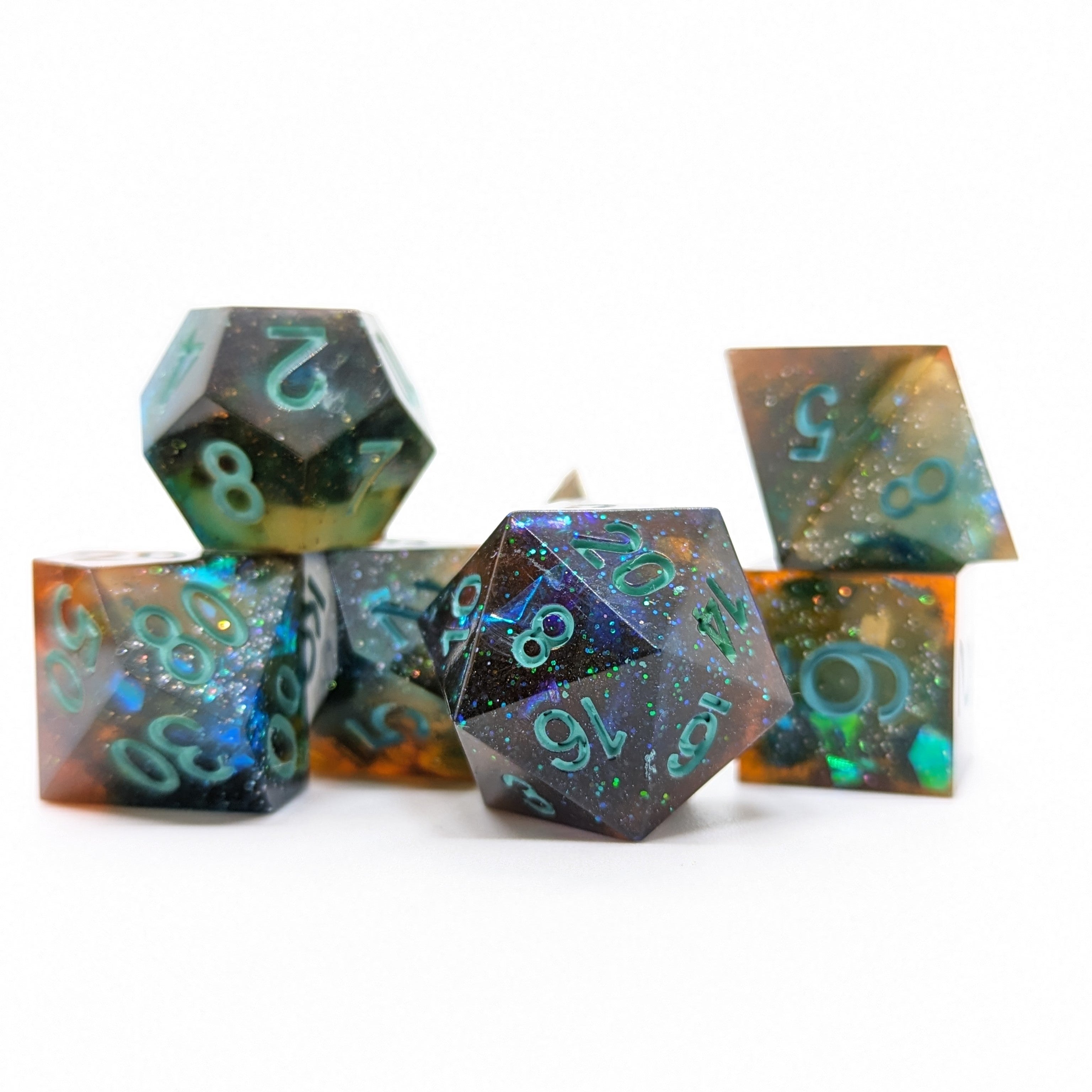 Hand-Made Resin Gaming Dice - Nebula