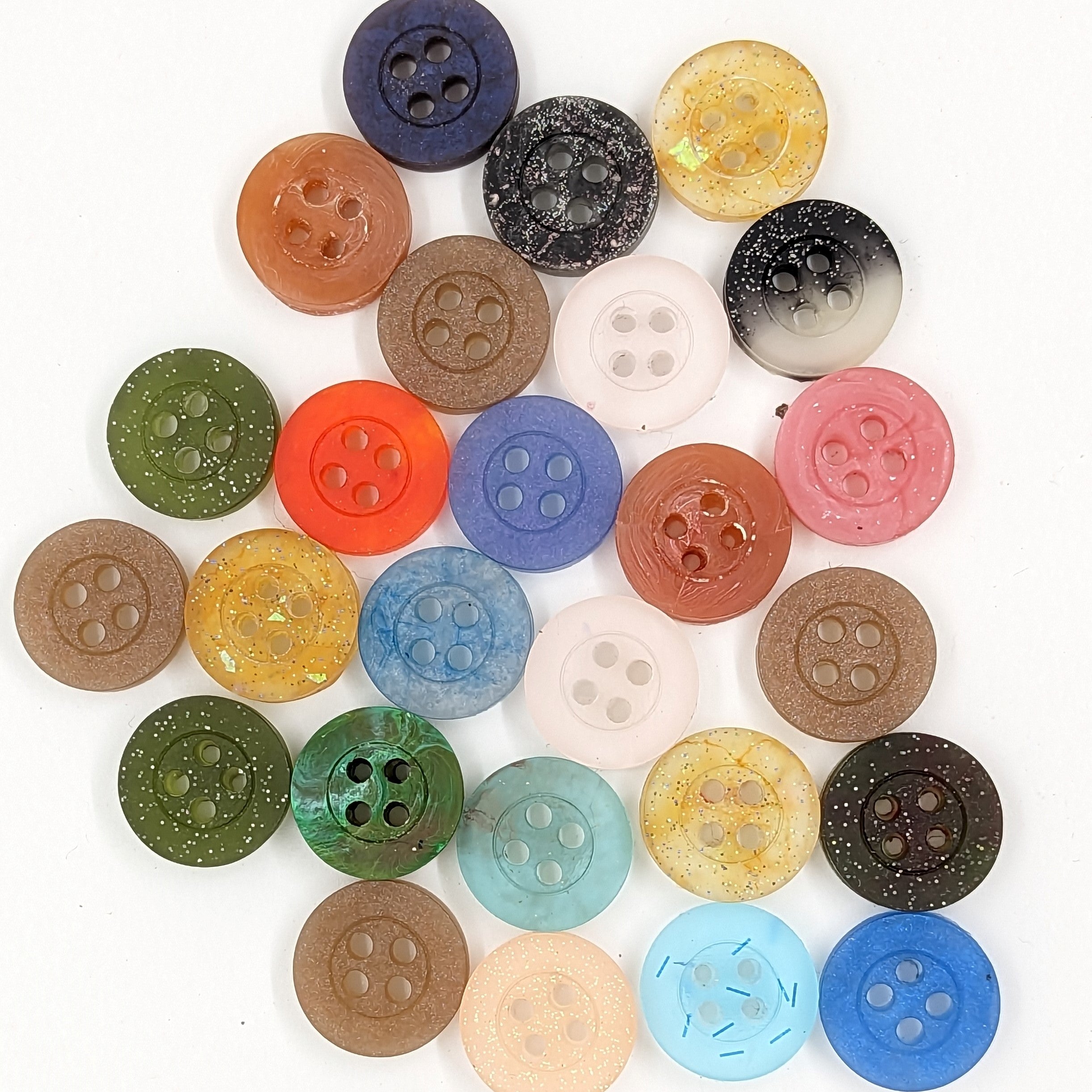 Mystery Hand-Made Resin 4 Hole Button - 21.5mm Diameter