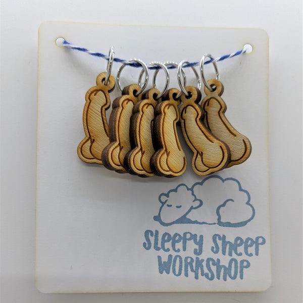 Penis Stitch Markers by Sleepy Sheep Workshop