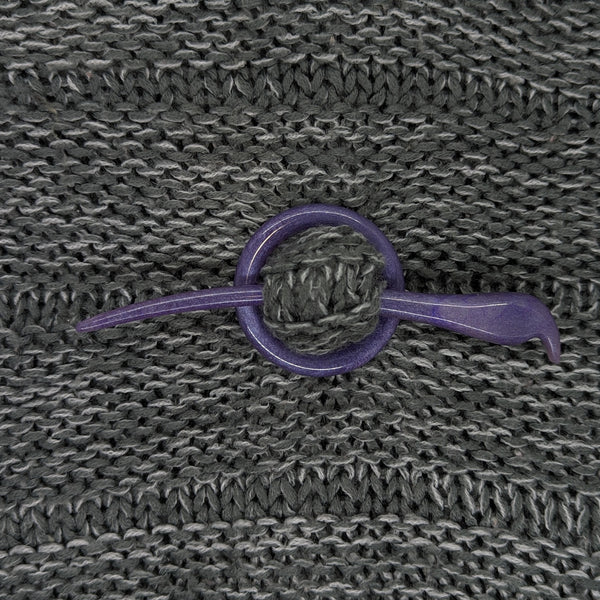Hand-Made Resin Shawl Pin - Light Purple