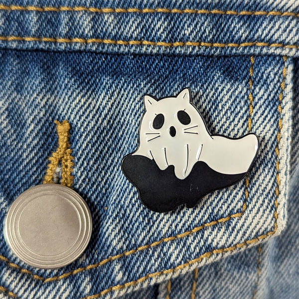Enamel Pin - Monroe Ghost Cat